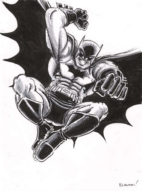 Batman Descending Illustration Chris Burnham Comic Art Sale