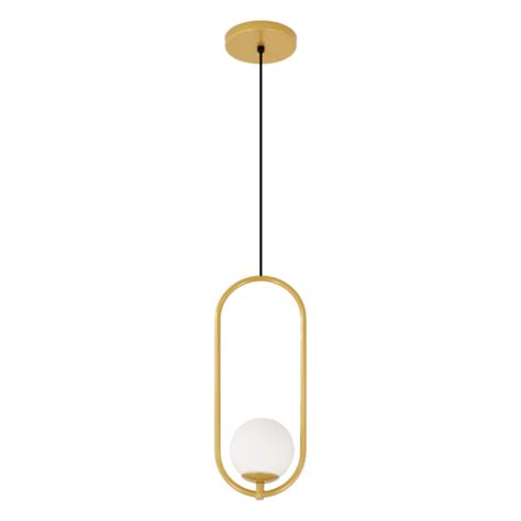 Luminária Pendente Teto Arco Globo Vidro Sala Cama Dourado Leroy Merlin