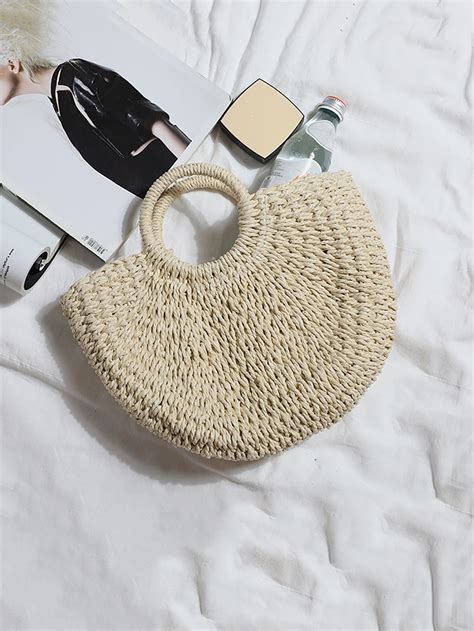 Minimalist Straw Bag Bolsa De Palha Bolsas Armazenamento De Maquiagem