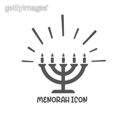 Menorah Icon Simple Flat Style Vector Illustration