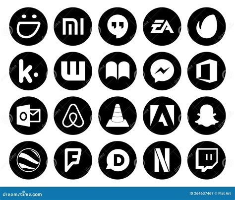 20 Social Media Icon Pack Including Adobe Media Wattpad Vlc