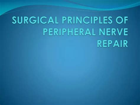 Ppt Surgical Principles Of Peripheral Nerve Repair Powerpoint Presentation Id 2135849