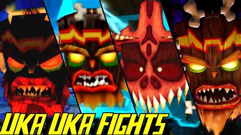 Evolution Of Uka Uka Battles In Crash Bandicoot Games Youtube