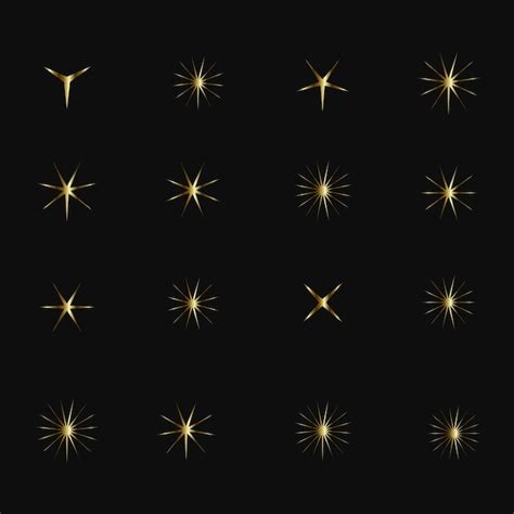 Groupes De Collection D étoiles Scintillantes De Luxe Et Ensemble D