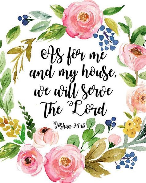 As For Me And My House We Will Serve The Lord Joshua 2415 Etsy