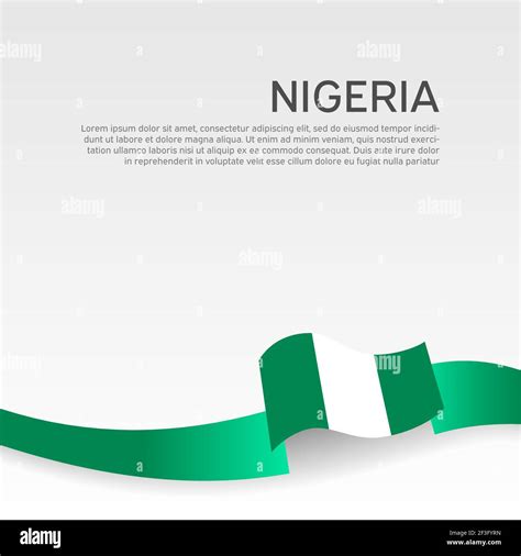 Nigeria flag on white background. Vector banner design, nigeria ...