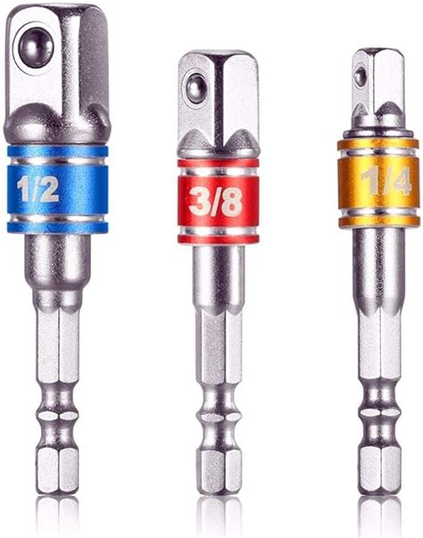 Cigotu Impact Grade Socket Adapter Extension Set Turns Power Drill Into