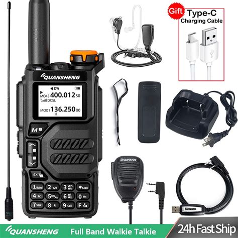 Quansheng Uv K Walkie Talkie W Air Band Two Way Radio Uhf Vhf Dtmf Fm