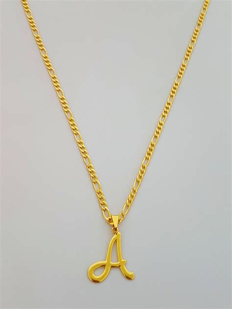 Colar Cordão 60 cm Pingente Letra A folheado Ouro 18k C19a1