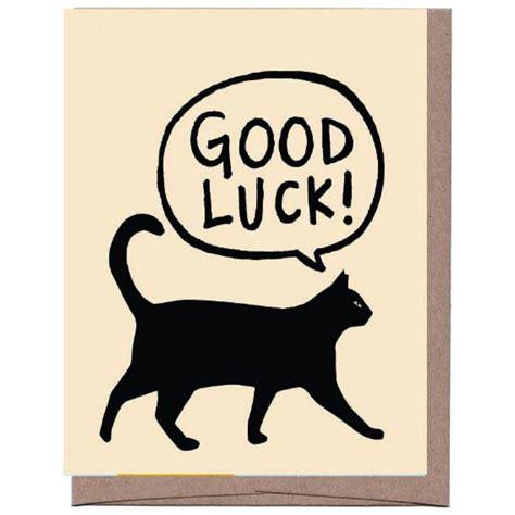 Good Luck Black Cat Card by La Familia Green – Canada