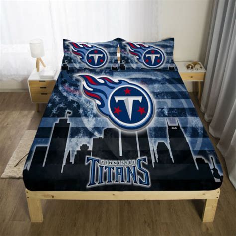 Tennessee Titans Bed Fitted Sheet Cover Titansfanstore