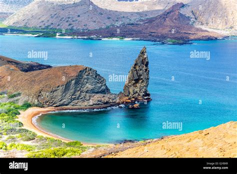 View of Pinnacle Rock on Bartolome Island in the Galapagos Island in Ecuador Stock Photo - Alamy