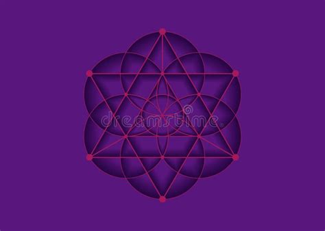 Fiore Del Simbolo Di Vita Metatron Merkaba Geometria Sacra Icona Del