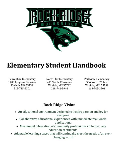 Student Handbook - Parkview Elementary
