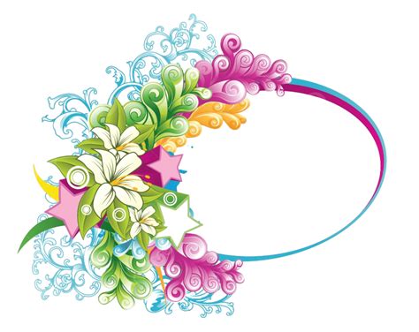 Decoração De Moldura Floral Abstrata Ornamentado Png Arte Pop Arte