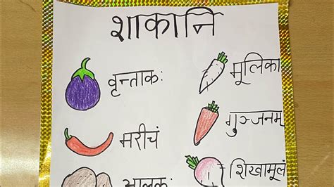 Vegetables Pictures With Sanskrit Name Sanskrit M Sabjio K Naam