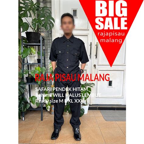 Jual Seragam Pdl Satpam Security Seragam Pdl Safari Lengan Pendek Hitam