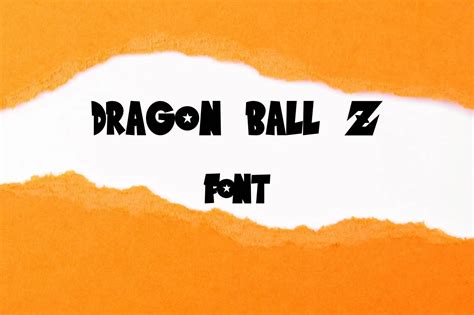 Dragon Ball Z Font Free Download