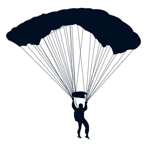 Man Falling With Parachute Silhouette PNG & SVG Design For T-Shirts