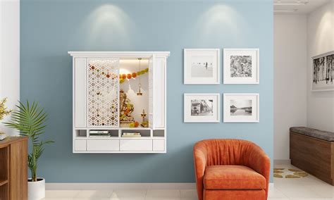 Wall Mounted Mandir Designs For Home | Design Cafe