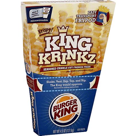 Burger King King Krinkz French Fries Seasoned Crinkle Cut Frozen