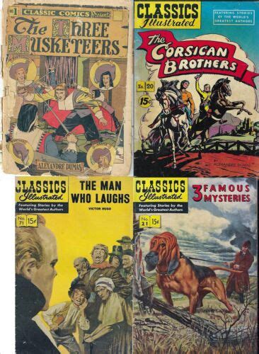 Classics Illustrated Classic Comics Lot Of 4 1 20 21 71 Rare