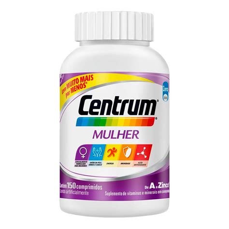 Centrum Mulher E Bom - Multivitaminico Centrum Gender Mulher de A a Zinco com Vitaminas e ...