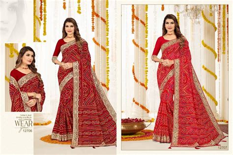 SHAGUN BY JALNIDHI TRADITIONAL BANDHANI SAREE COLLECTION MANUFACTURER