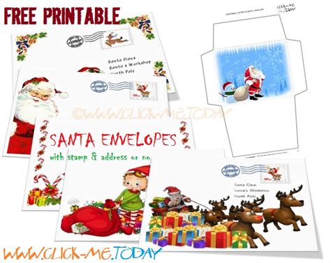 Free printable Santa envelopes