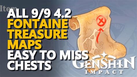 All Fontaine Treasure Maps Chests Locations Genshin Impact Youtube