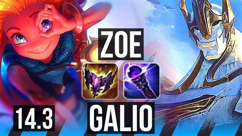 ZOE Vs GALIO MID 68 Winrate 8 2 8 Rank 9 Zoe Dominating KR