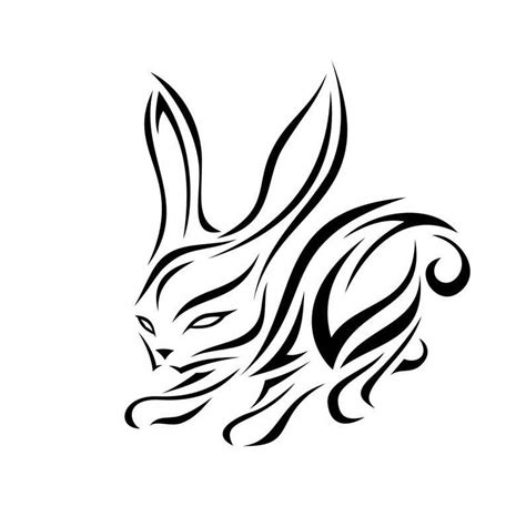 Lovely Tribal Rabbit Tattoo Design Tattooimagesbiz