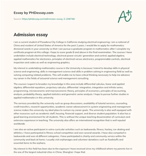 Admission Essay 600 Words PHDessay