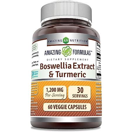 Amazon Turmeric Supplement With Boswellia Extract Capsules