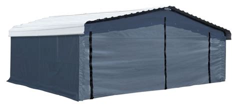 ShelterLogic 10183 Arrow Carport Enclosure Kit, 20 x 20 ft, Outdoor ...