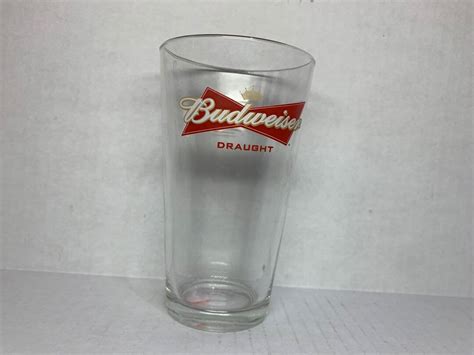 Budweiser Pint Glass Draught Etsy