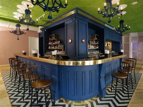 Blue Bar With That Floor Looks Great New Delhi Decoration Beautiful