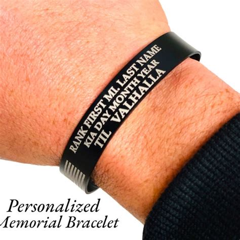 Military Memorial Bracelet Etsy