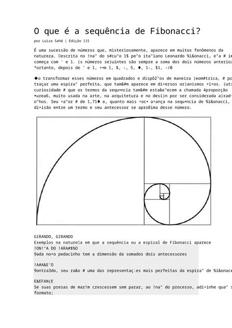 Docx O Que A Sequ Ncia De Fibonacci Dokumen Tips