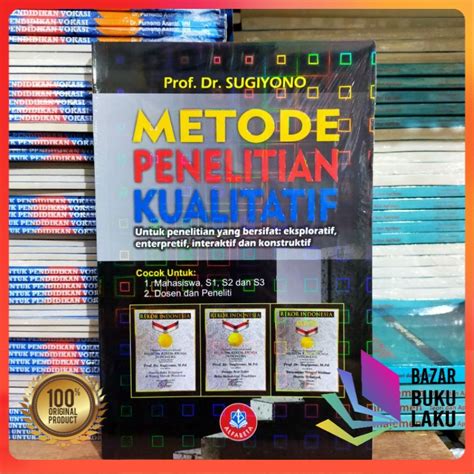 Jual Buku Original Metode Penelitian Kualitatif Sugiyono Shopee Indonesia