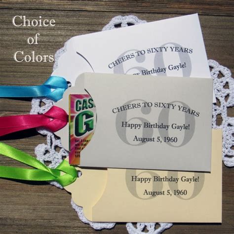 60th Birthday Party 60th Birthday Favors Adult Favors Etsy