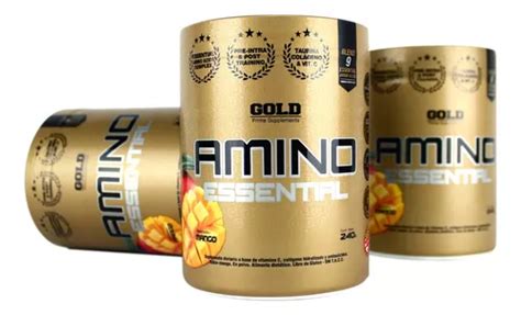 Amino Essential 240 Grs X 3 Unidades Eaa Gold Nutrition Sabor Mango