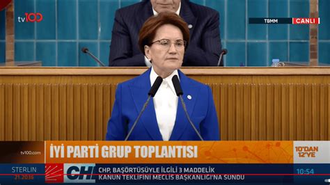 Y Parti Genel Ba Kan Meral Ak Ener Partisinin Tbmm Grup Toplant S