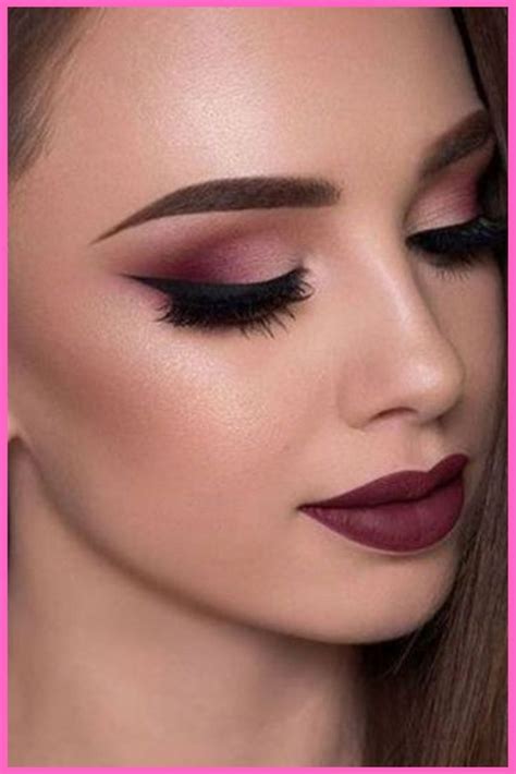 40 The Makeup Style Burgundy Makeup Look With Images Day Makeup