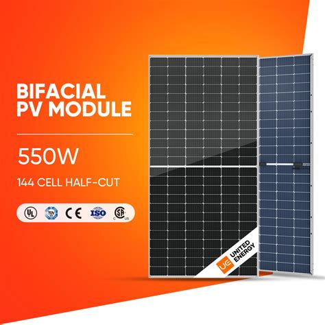 Bifacial Dual Glass 550 Watt PV Mono Panel 555W 545W Mono Perc Solar