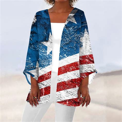 Ydkzymd Independence Day Womens T Shirts With Sleeve Th Of July