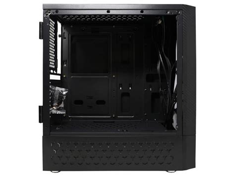 Gabinete Bluecase BG 018 LED RGB Lateral em Acrílico Mid Tower Black