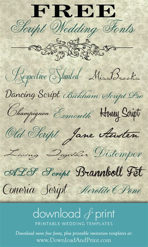 Free Wedding Script Fonts