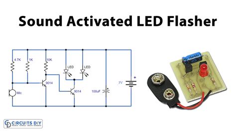 Sound Activated LED Flasher Circuit Using S9014