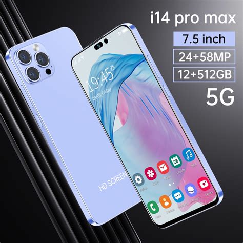 [Versão Global] Novo produto de celular i14 pro max tela grande 7,5 ...